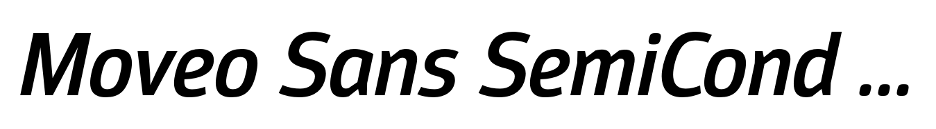 Moveo Sans SemiCond SemiBold Italic